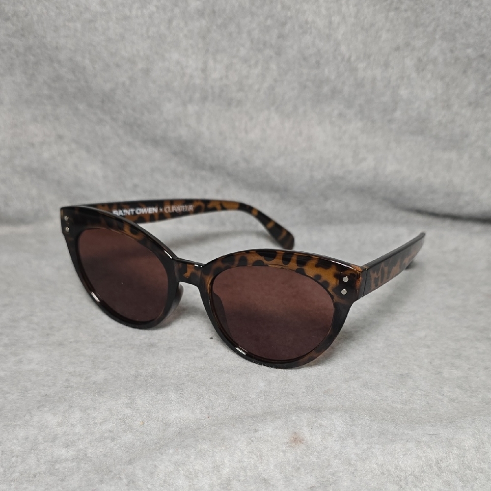 Saint Owen × Curateur WYLDE Tortoise Shell Cat Eye Sunglasses With Case NEW